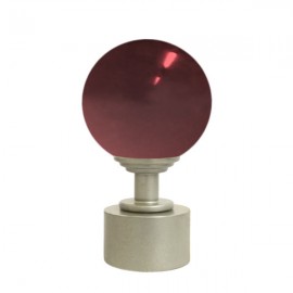 Tubeslider 25, Red Murano Glass Ball with Champagne Cap and Neck 