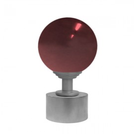 50mm Murano Glass, Red  Ball with 28mm Chrome Cap and Neck