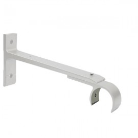 Tubeslider 28, Double bracket Base with one Clip in Plate, White